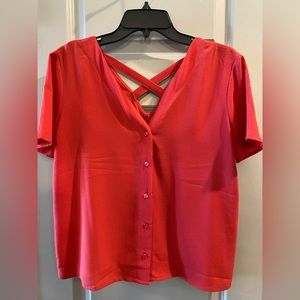 Orangish red top, only worn once!
